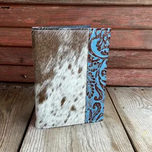 060 Small Notepad Cover - Chocolate & White w/ Blue Bonnet Tool