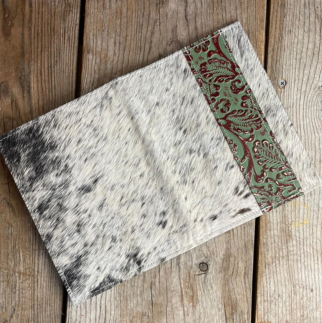 061 Small Notepad Cover - Salt/Pepper w/ Cucumber Melon Tool