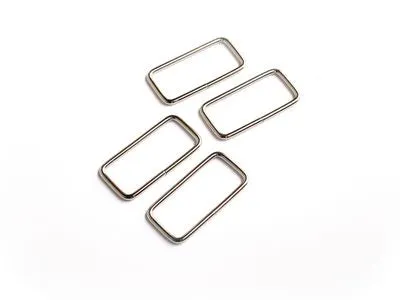1 1/2" Silver Rectangle Rings --- Sallie Tomato
