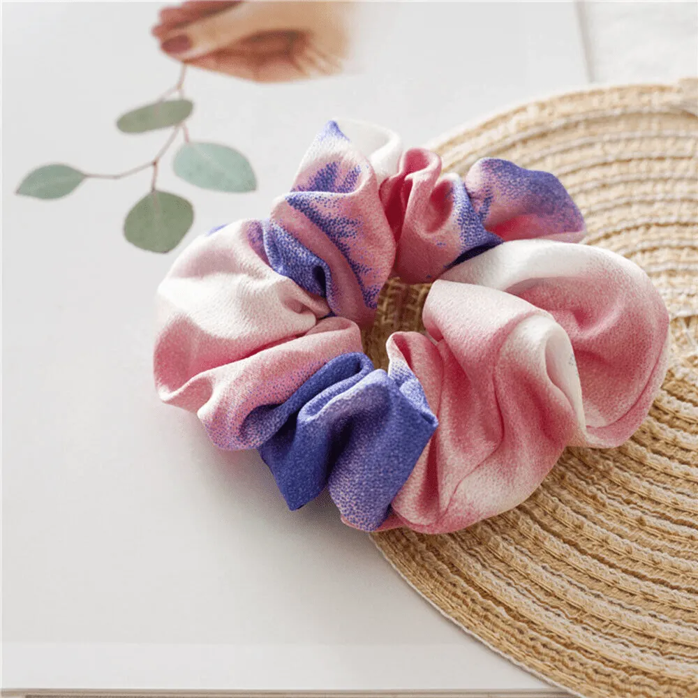 10 Pack Scunci Collection Luxurious Oversized Hair Statement Tie Dye Scrunchies