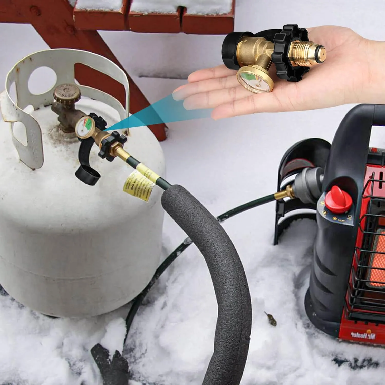 100 Lb Propane Tank Adapter Propane Gauge for 100 Lb Propane Tank Universal Fi