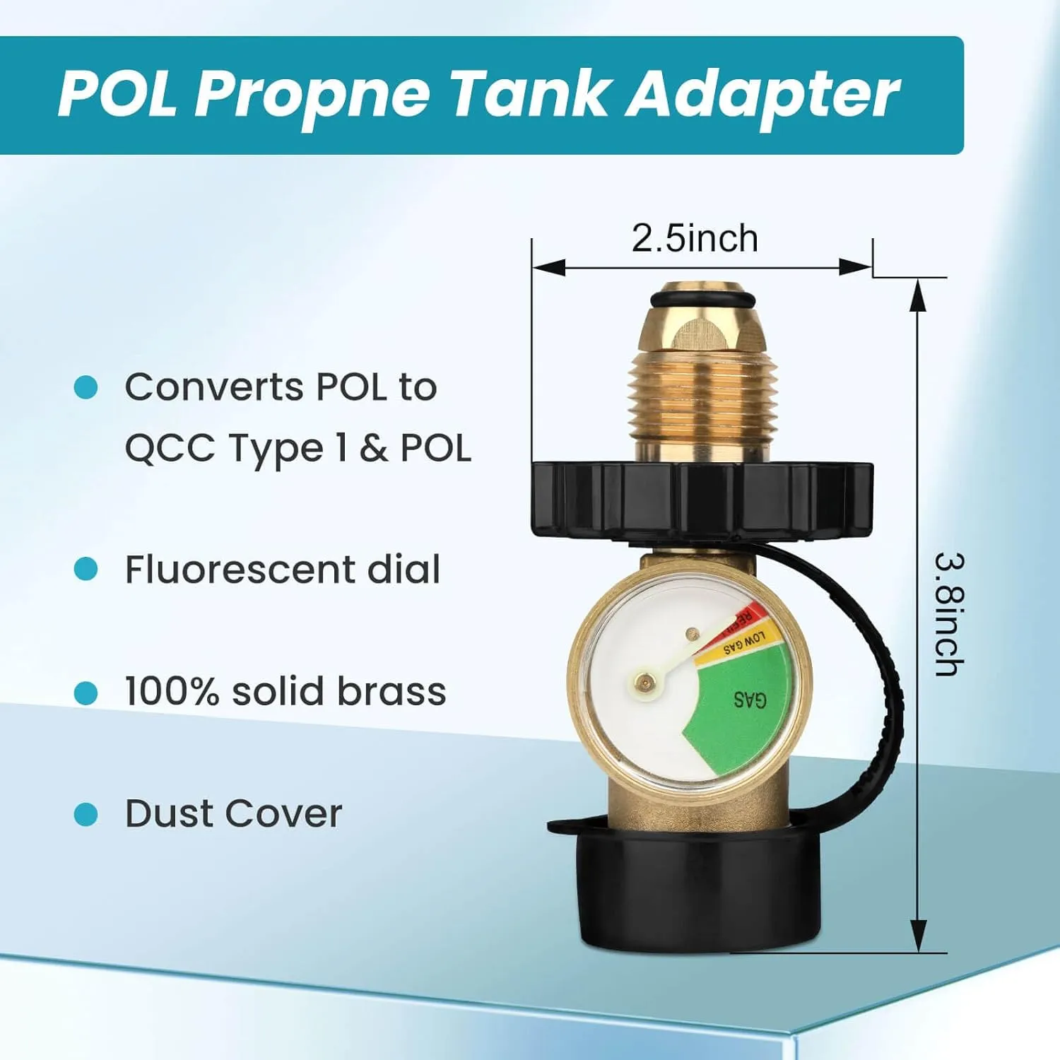 100 Lb Propane Tank Adapter Propane Gauge for 100 Lb Propane Tank Universal Fi