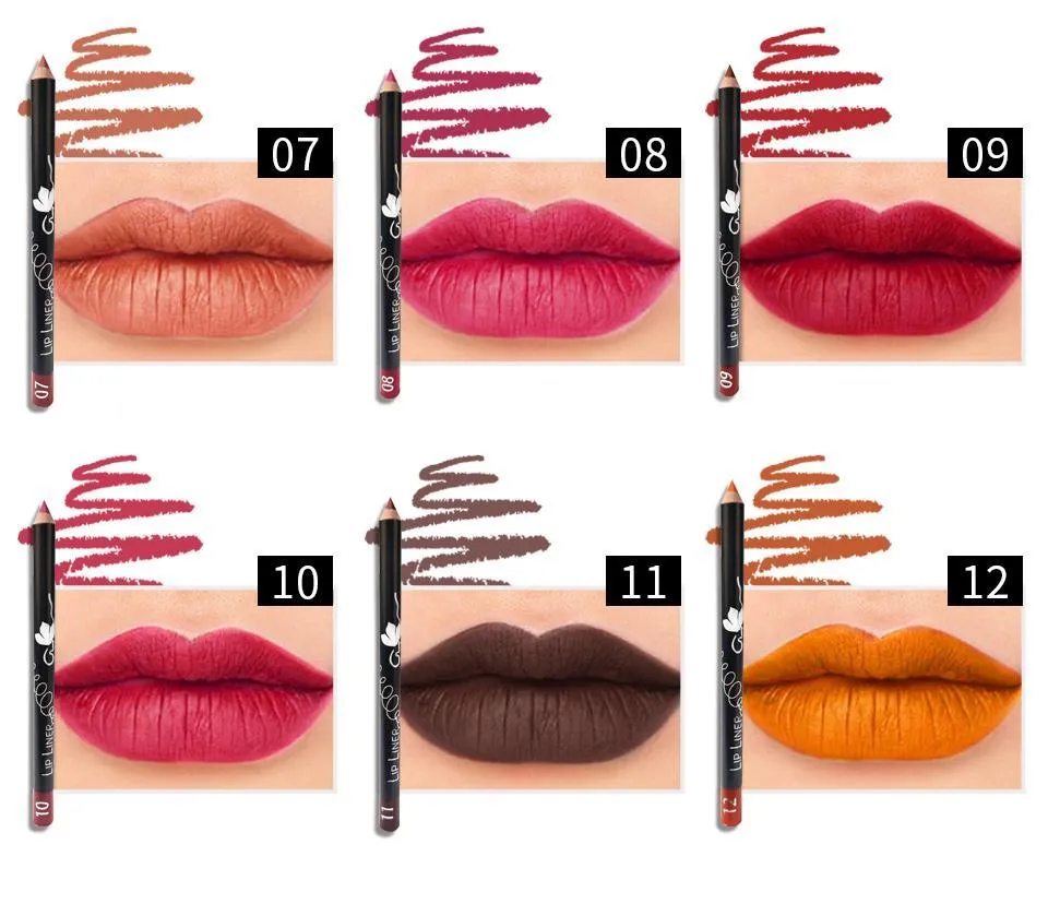 12 Colors Multi-functional Lipliner Pencil