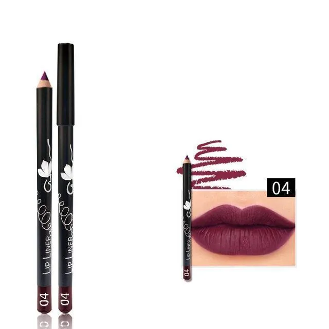 12 Colors Multi-functional Lipliner Pencil