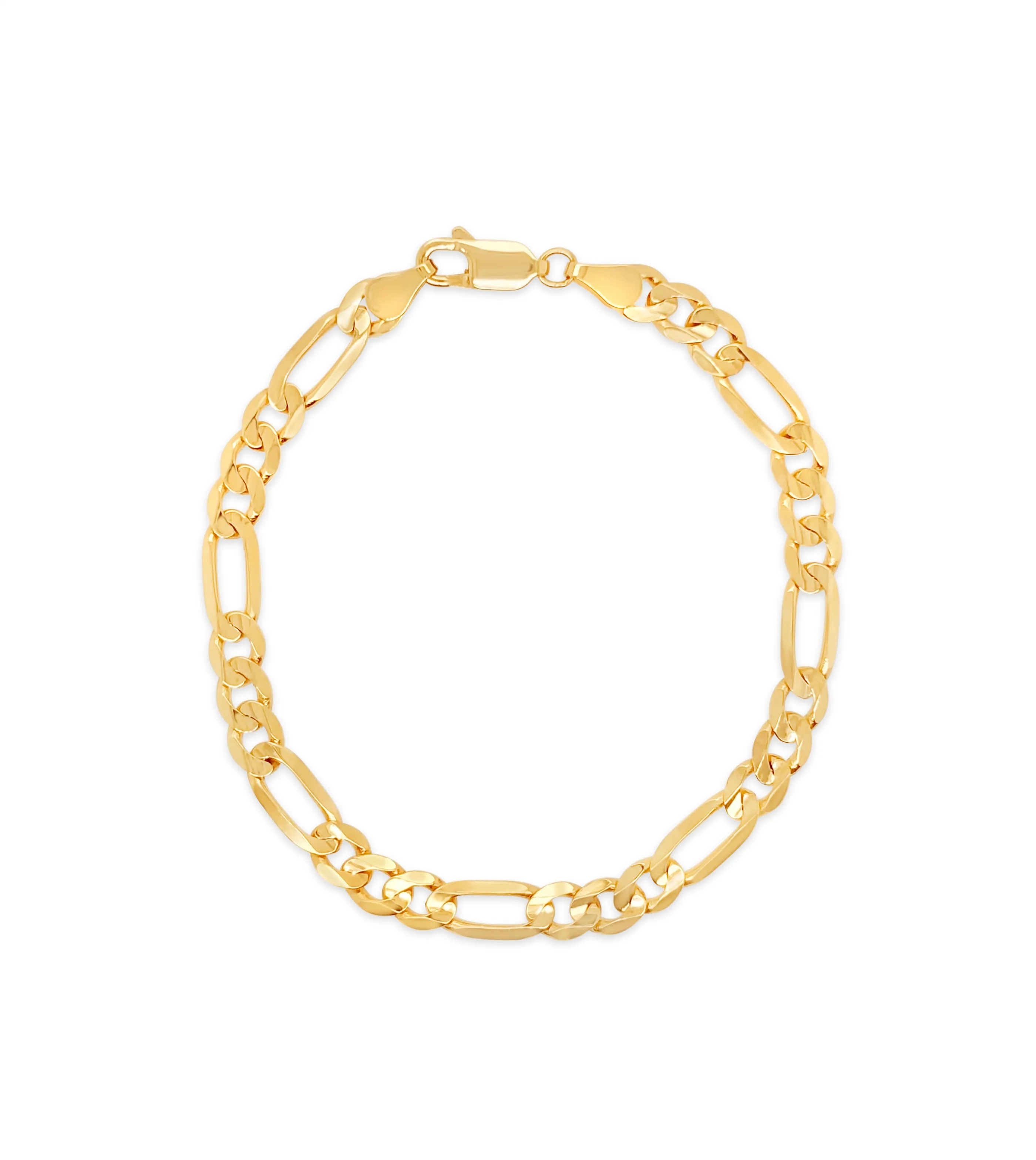 14k Gold Figaro Link Chain Bracelet