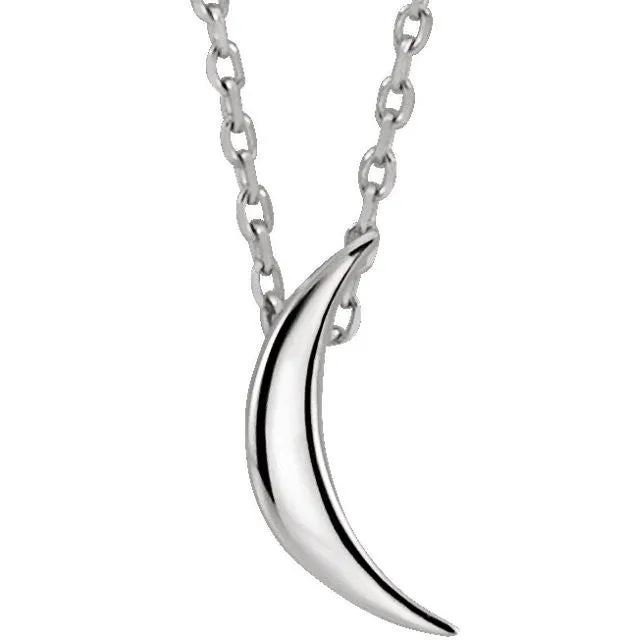 14K Rose Crescent 16-18" Necklace
