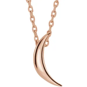 14K Rose Crescent 16-18" Necklace