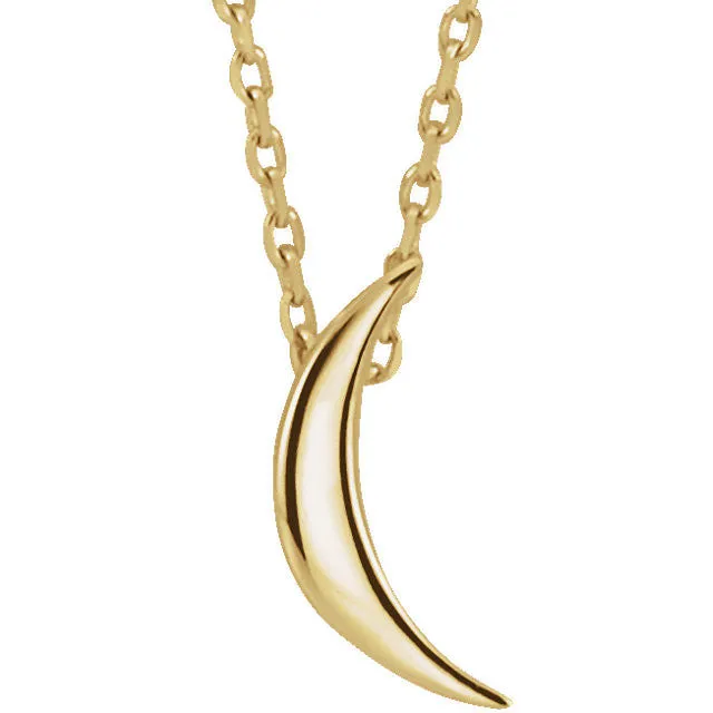 14K Rose Crescent 16-18" Necklace