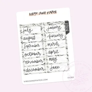 2024 H. Weeks Yearly Index Sticker Kit - Leaf Print