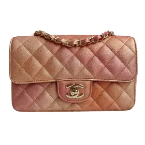 21S Rose Gold Lambskin Mini Rectangular Flap Bag
