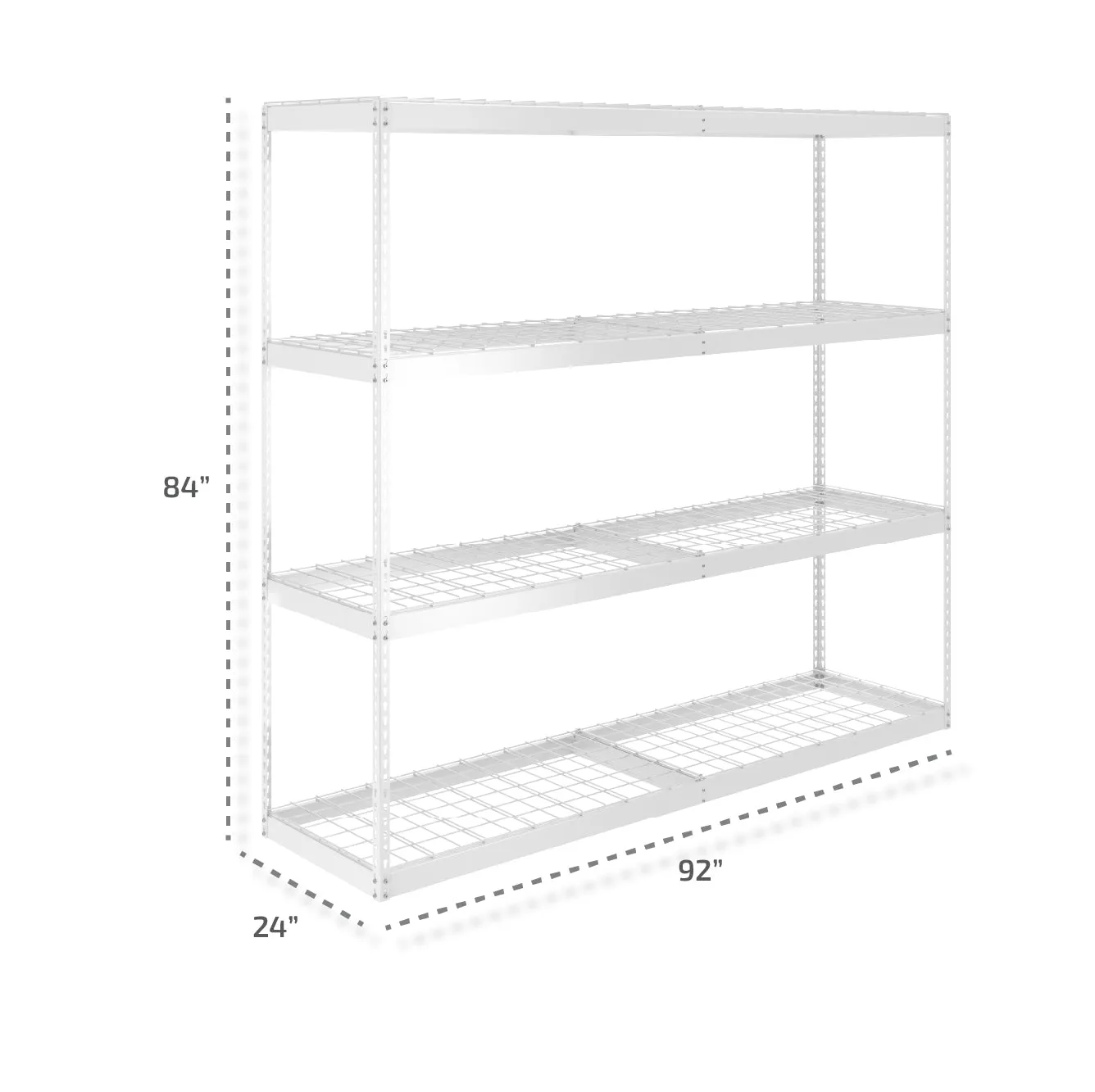 24" x 92" x 84" Heavy-Duty Garage Shelving