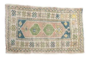 2.5x4 Vintage Distressed Oushak Rug
