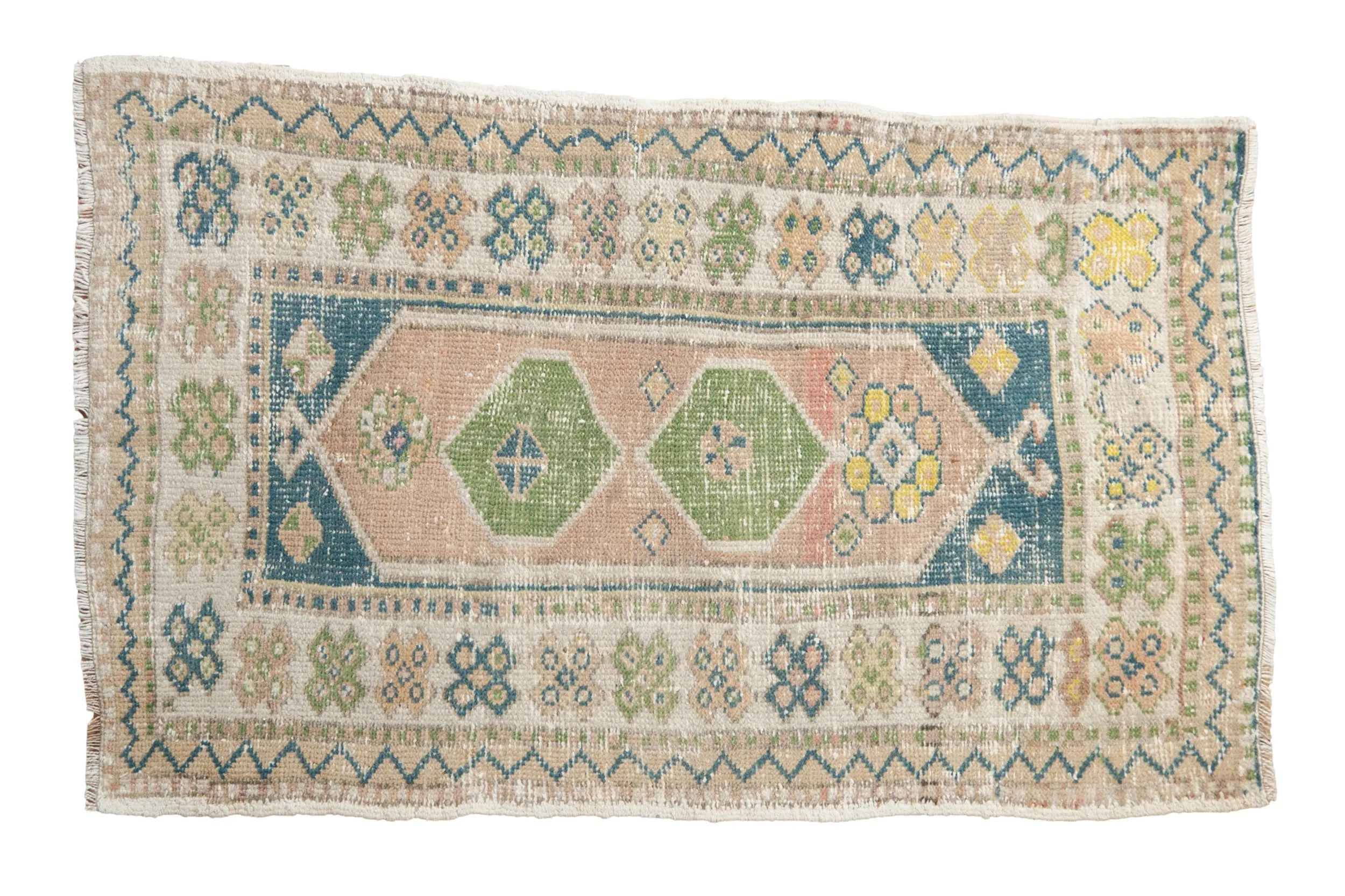 2.5x4 Vintage Distressed Oushak Rug