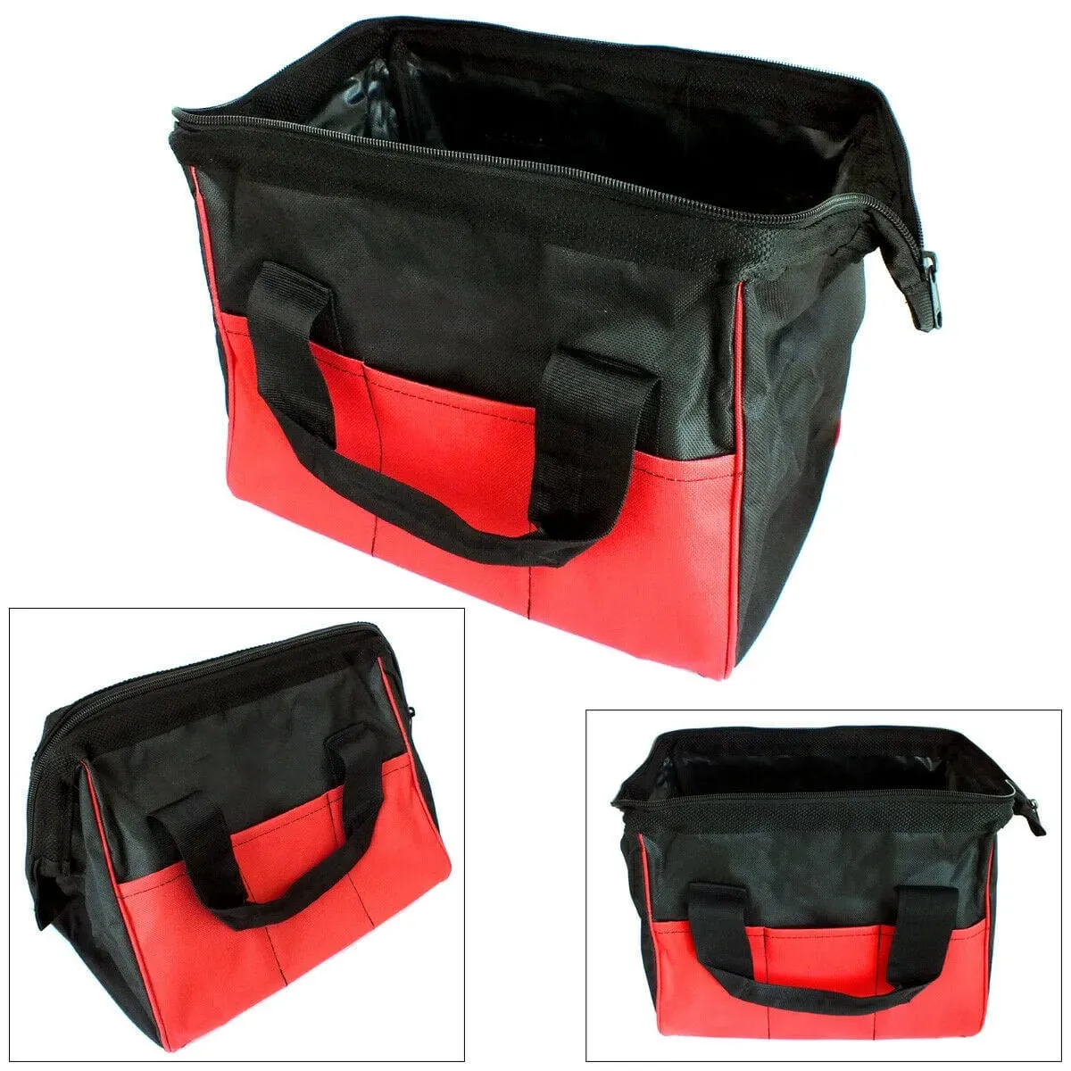 300Mm 12" Heavy Duty 6 Pocket Nylon Tool Bag Zip Up Holdall Toolbag Tool Storage