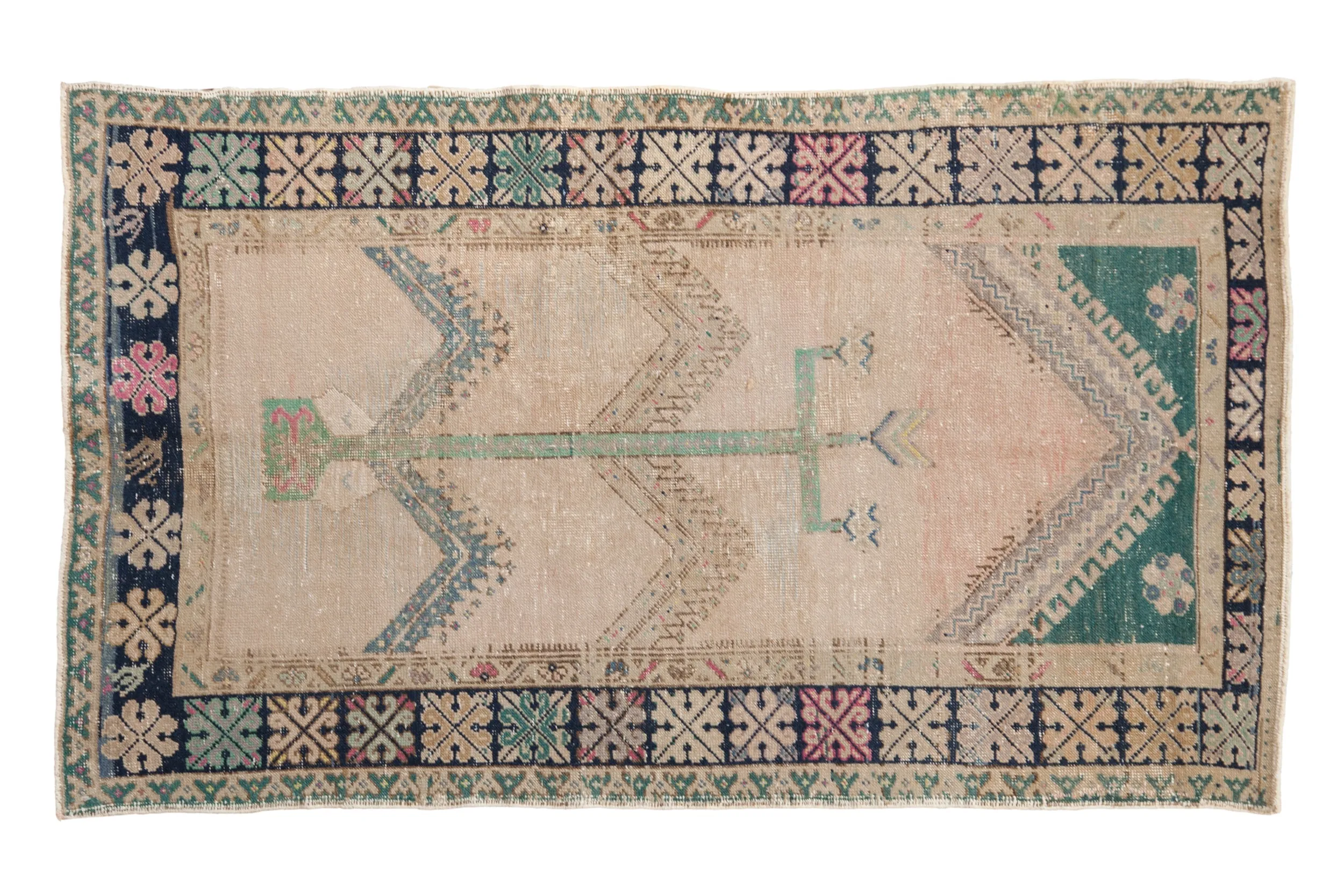 3.5x6 Vintage Distressed Oushak Rug