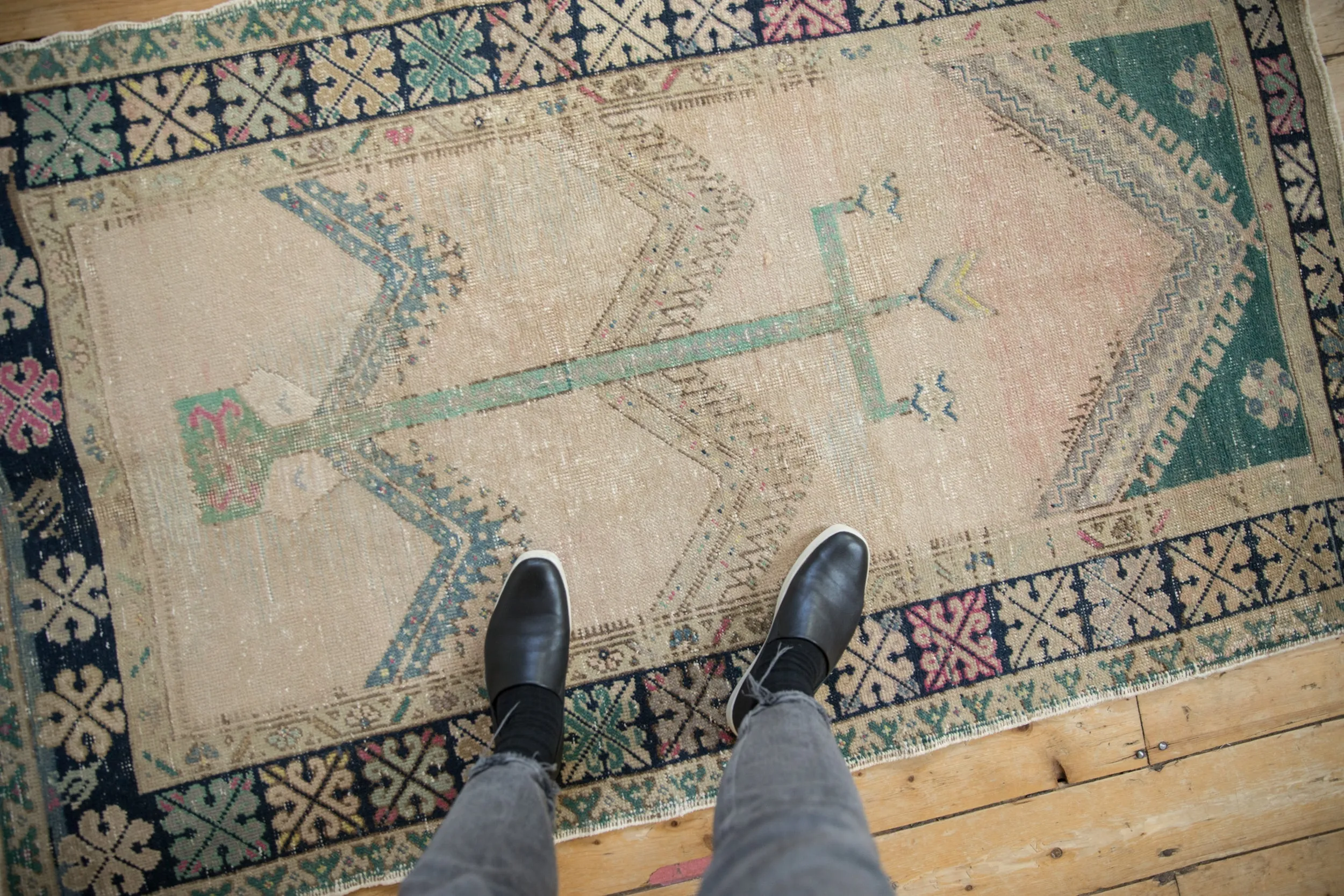 3.5x6 Vintage Distressed Oushak Rug
