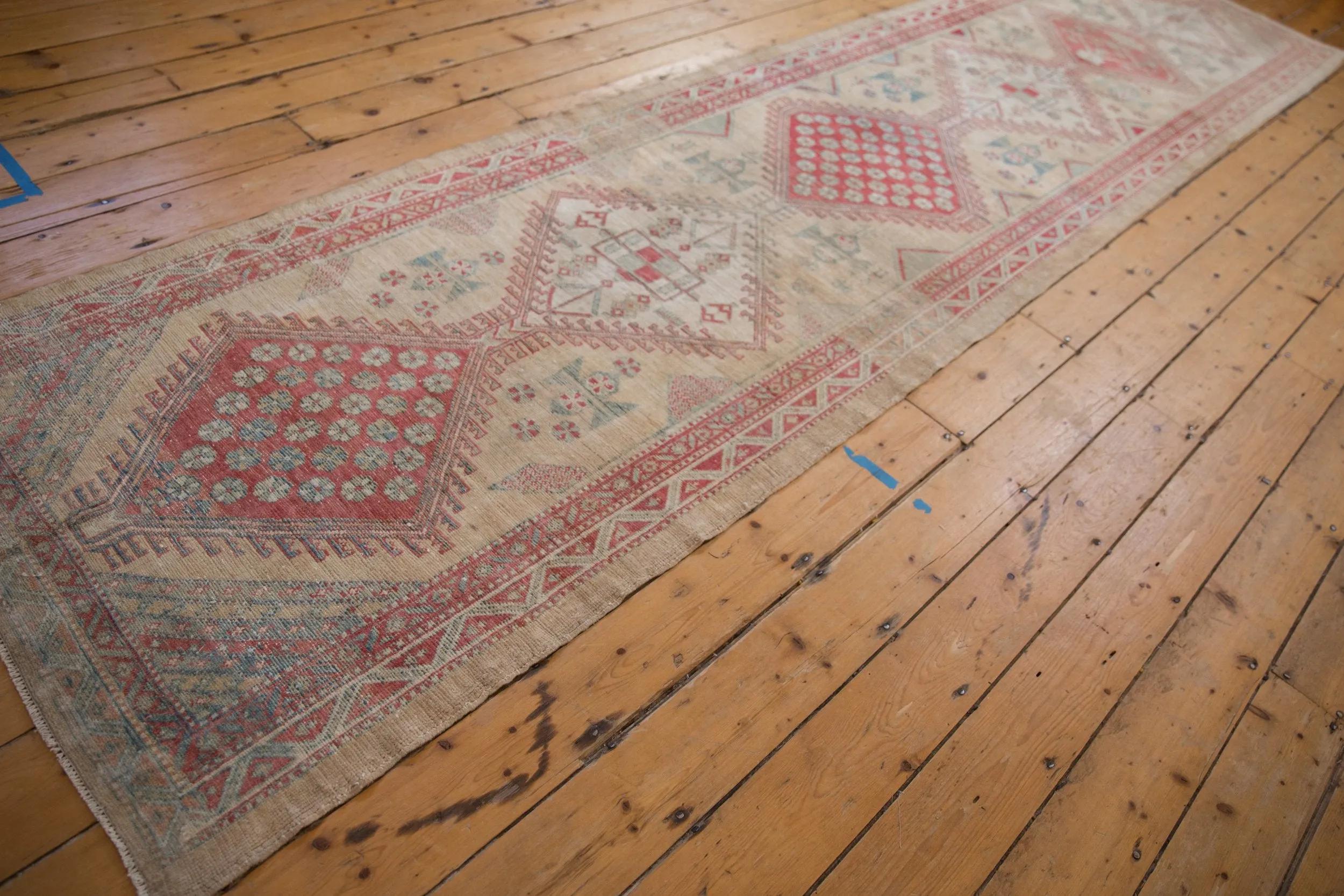 3x13.5 Vintage Distressed Serab Rug Runner