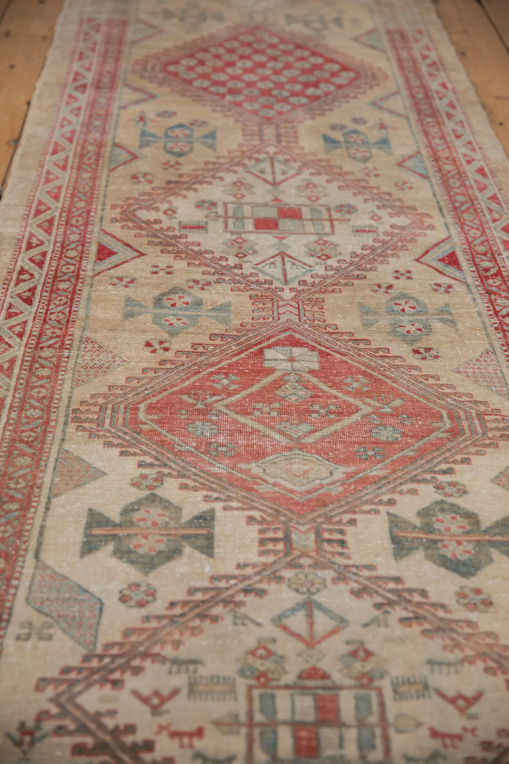 3x13.5 Vintage Distressed Serab Rug Runner