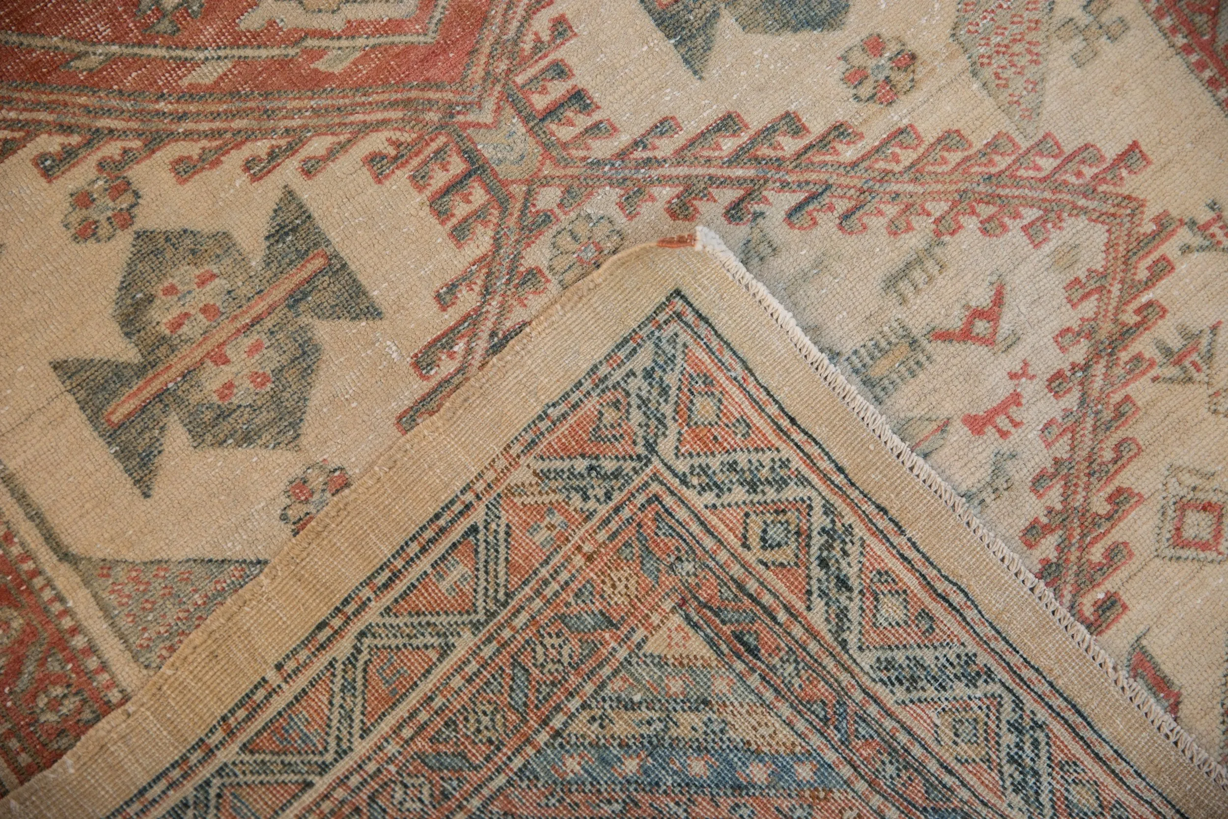 3x13.5 Vintage Distressed Serab Rug Runner
