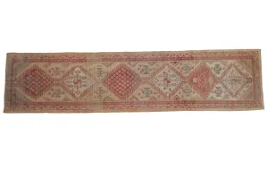 3x13.5 Vintage Distressed Serab Rug Runner