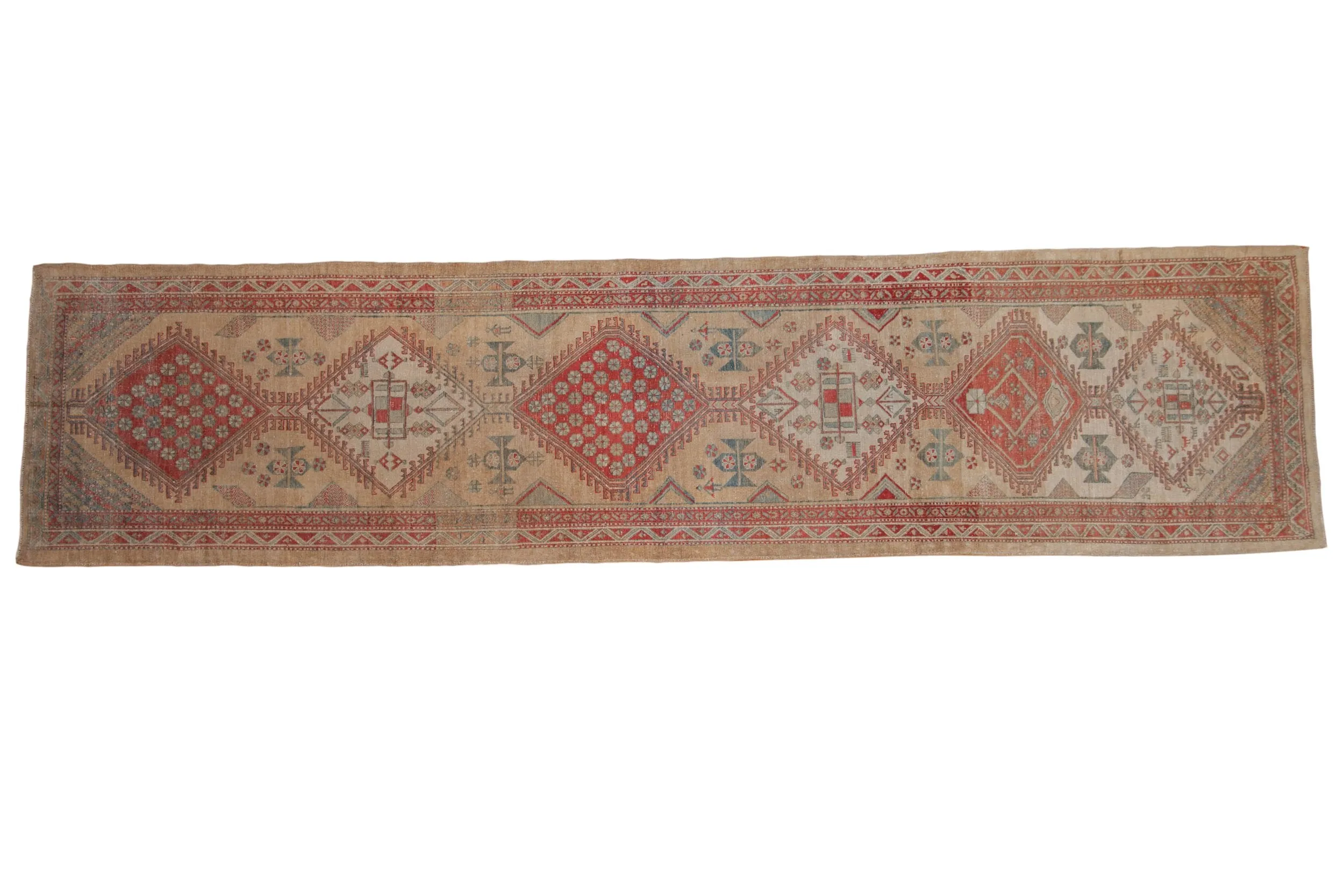 3x13.5 Vintage Distressed Serab Rug Runner