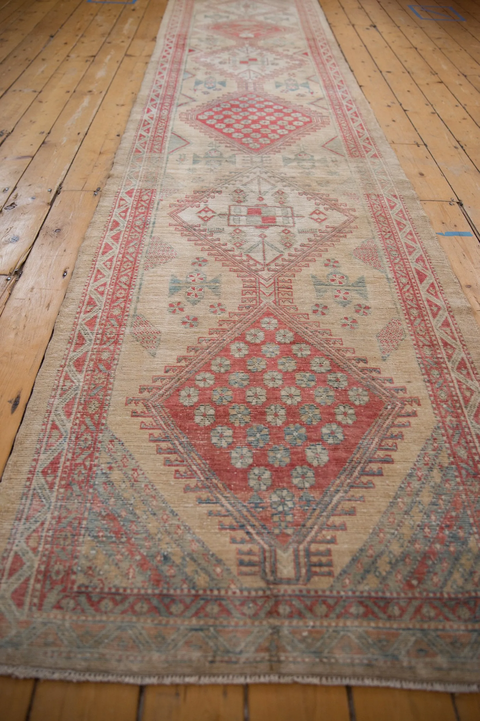 3x13.5 Vintage Distressed Serab Rug Runner