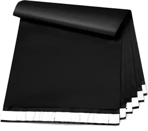 50 Micron Without POD Black plain courier bag  (Pack of 2000)