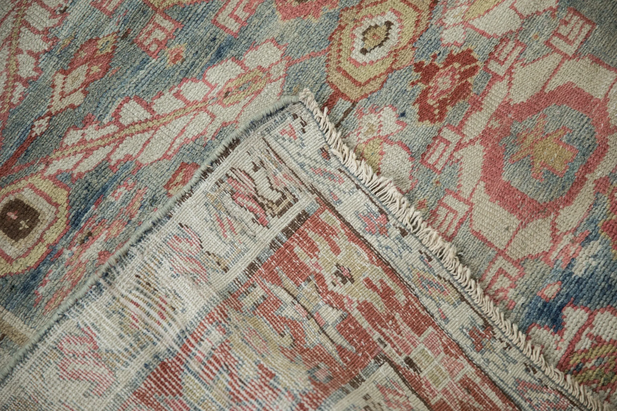 5.5x6 Antique Distressed Karaja Square Carpet