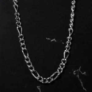 5MM Figaro Chain Necklace - Silver