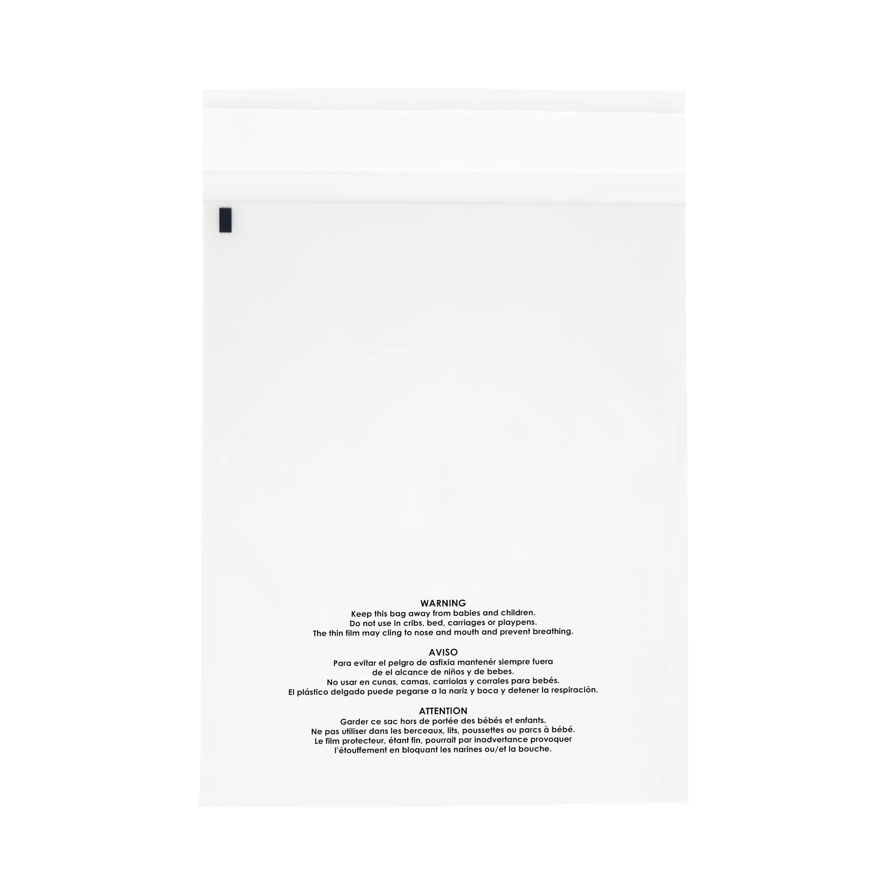 6" x 9" (200/1000 Pack) Self Seal Clear Poly Bags with Suffocation Warning 1.5 Mil
