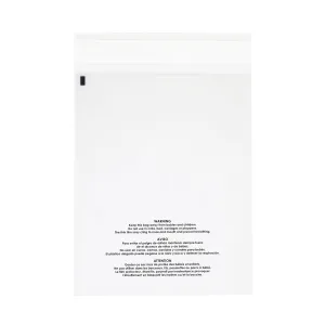 6" x 9" (200/1000 Pack) Self Seal Clear Poly Bags with Suffocation Warning 1.5 Mil