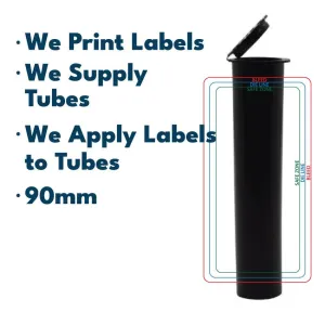 90mm Tube, with Printed Sticker and Application of sticker!