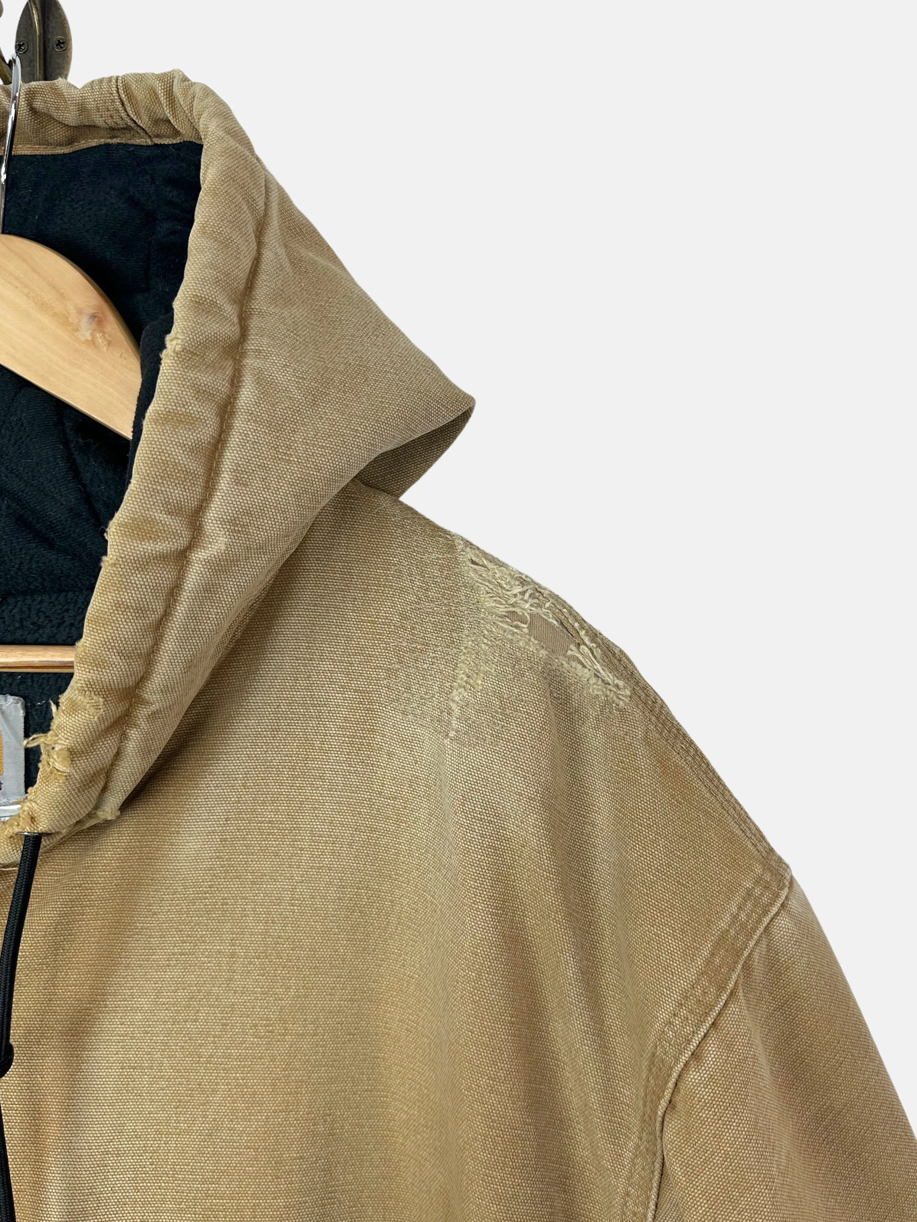 90's Distressed Carhartt Heavy Duty Vintage Jacket with Hood Size 2-3XL