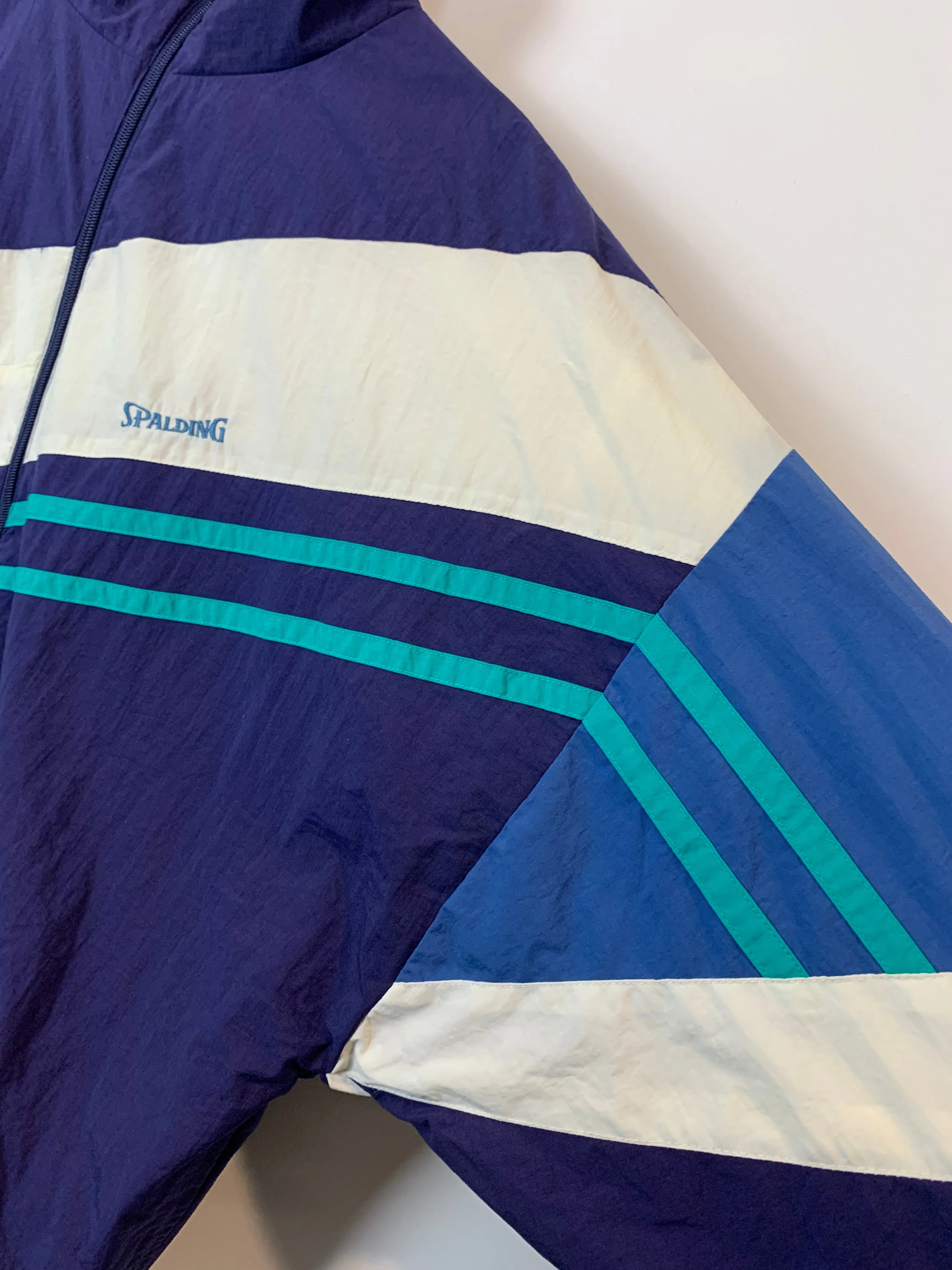 90's Spalding Patchwork Windbreaker (L)
