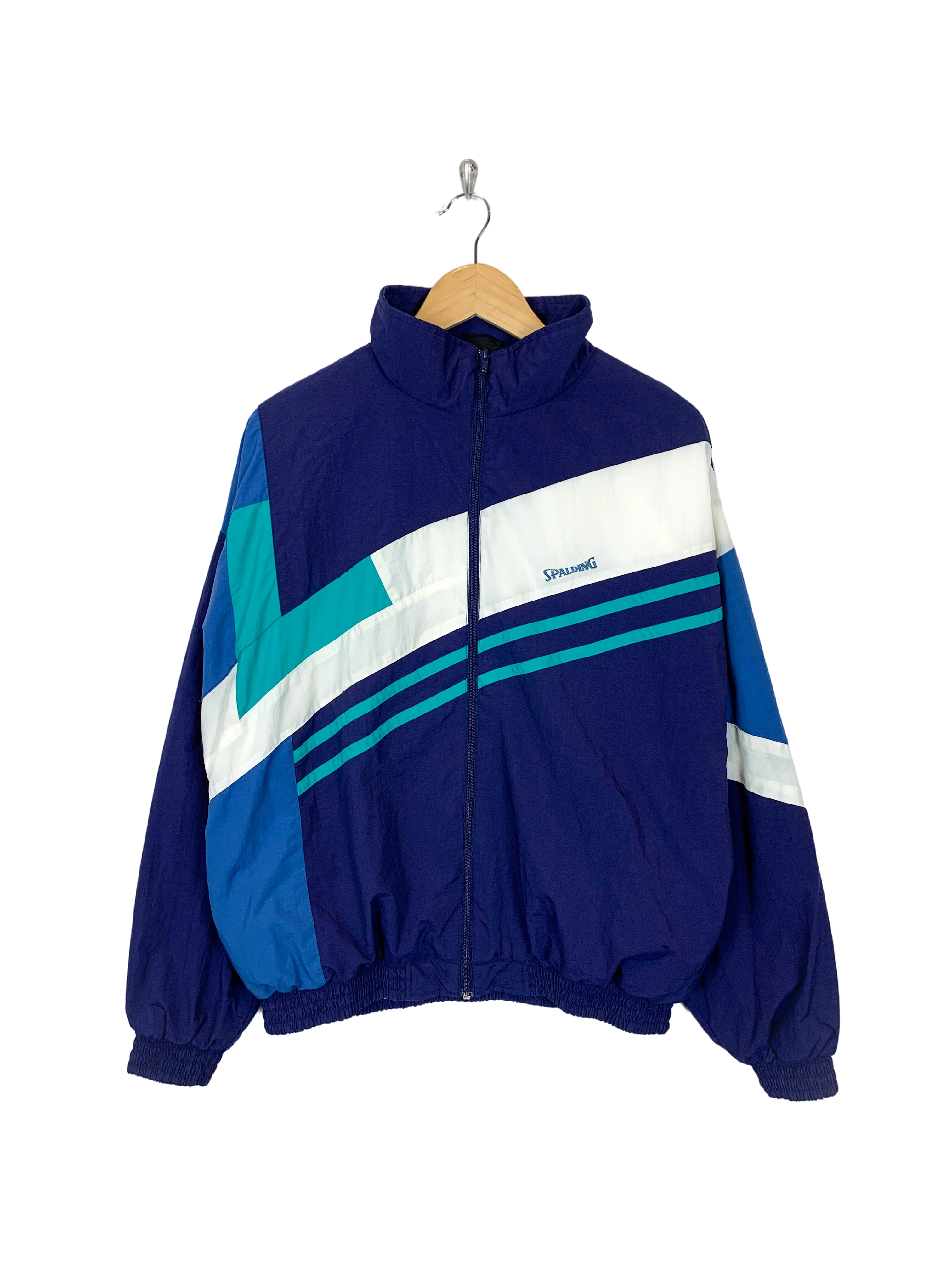 90's Spalding Patchwork Windbreaker (L)
