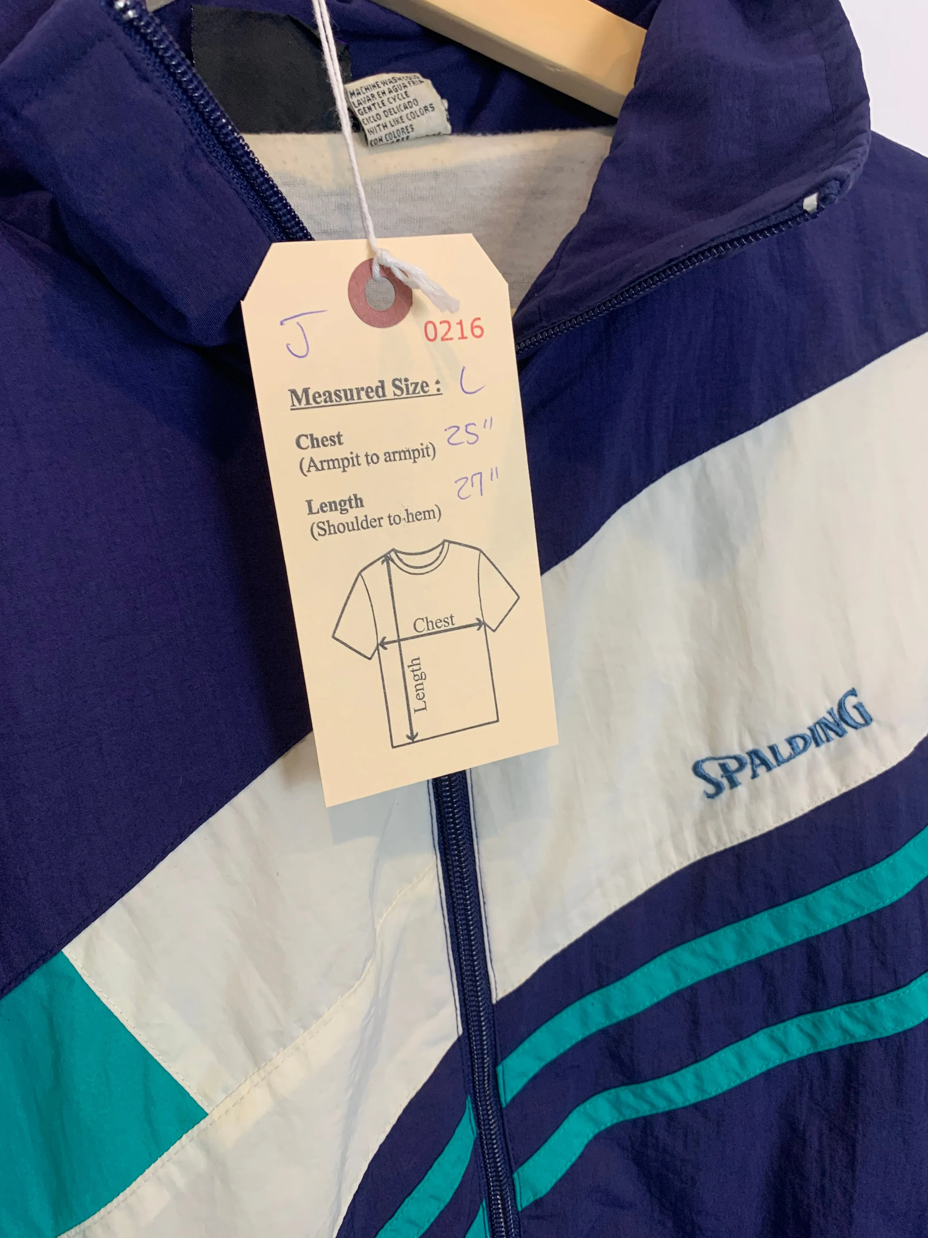 90's Spalding Patchwork Windbreaker (L)