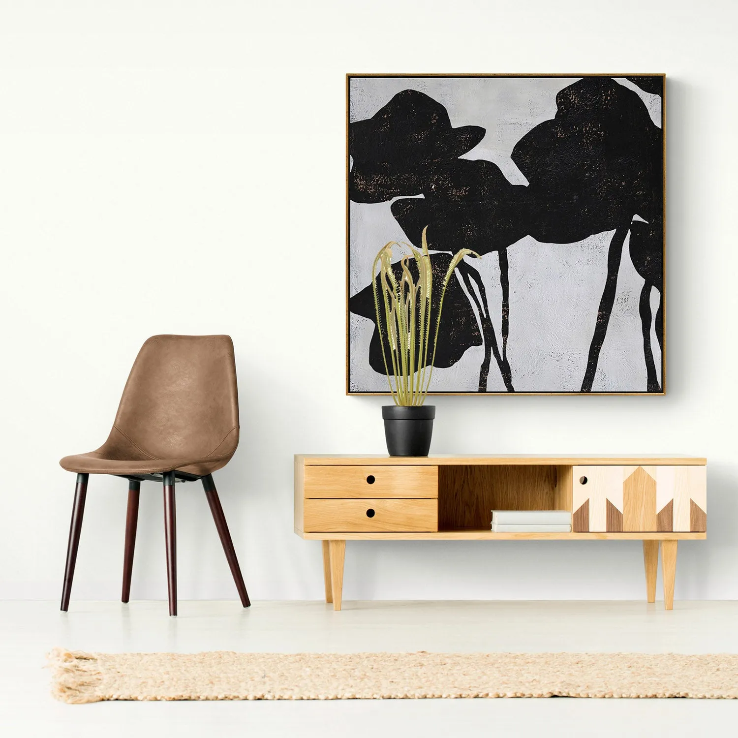 Abstract Flowers Painting H132S