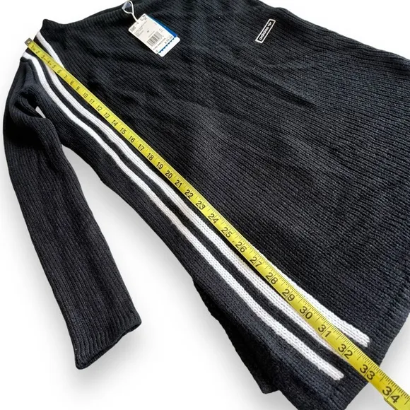 Adidas Black One Shoulder Sweater Three Stripe TLRD Small New Black
