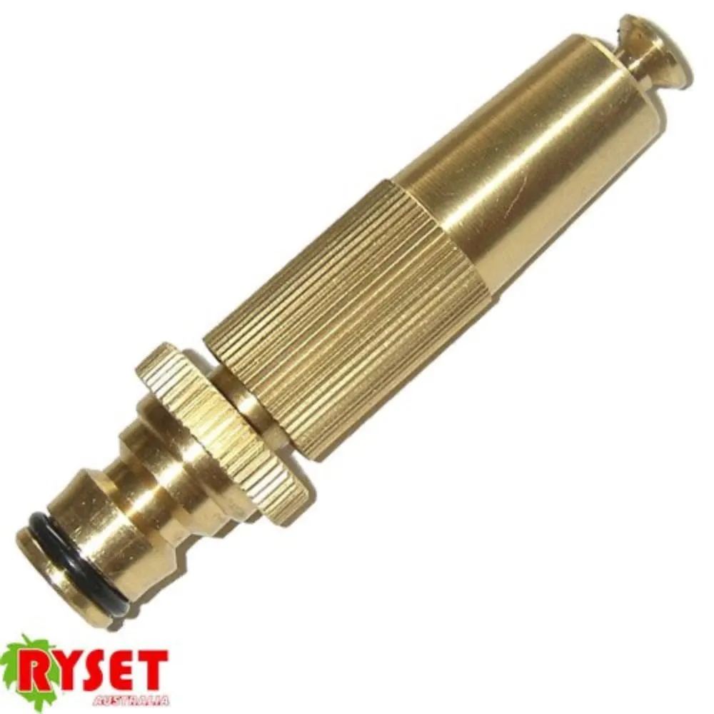 Adjustable Brass Hose Nozzle - Metal Only