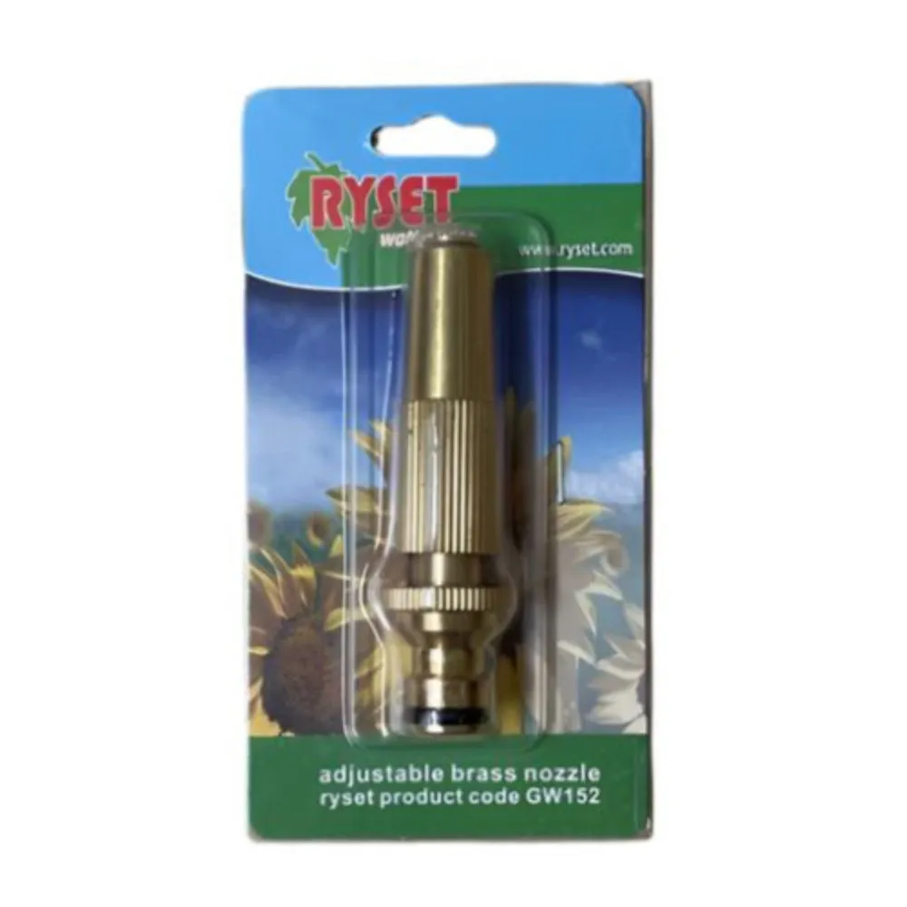 Adjustable Brass Hose Nozzle - Metal Only