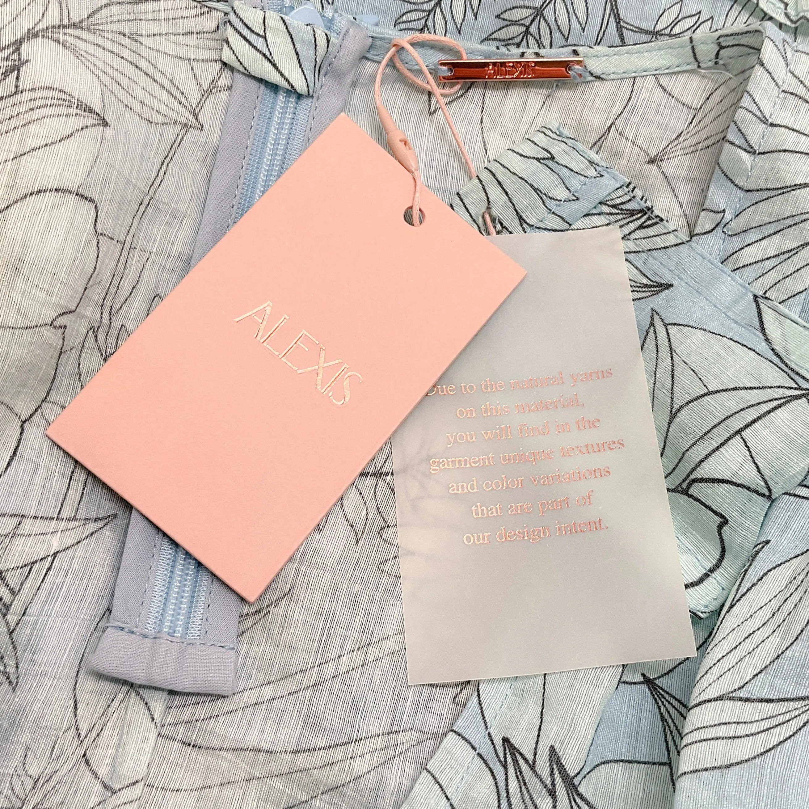 Alexis Blue Floral Ruth Smocked Dress
