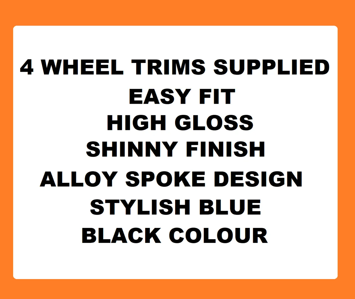 Alfa Romeo 146 Black Blue Wheel Trims Covers (1994-2001)