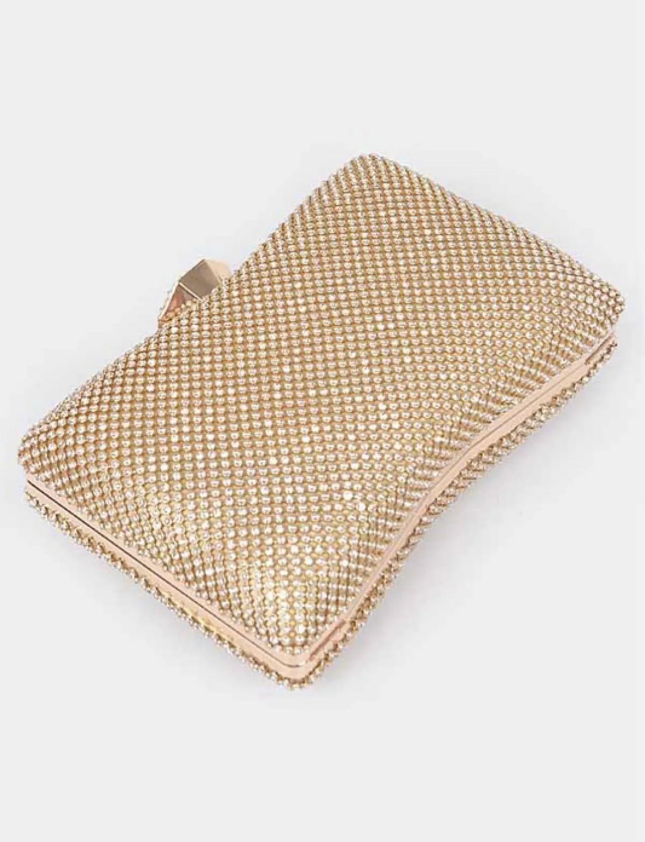 All that Glitters Silver Rhinestones Clutch