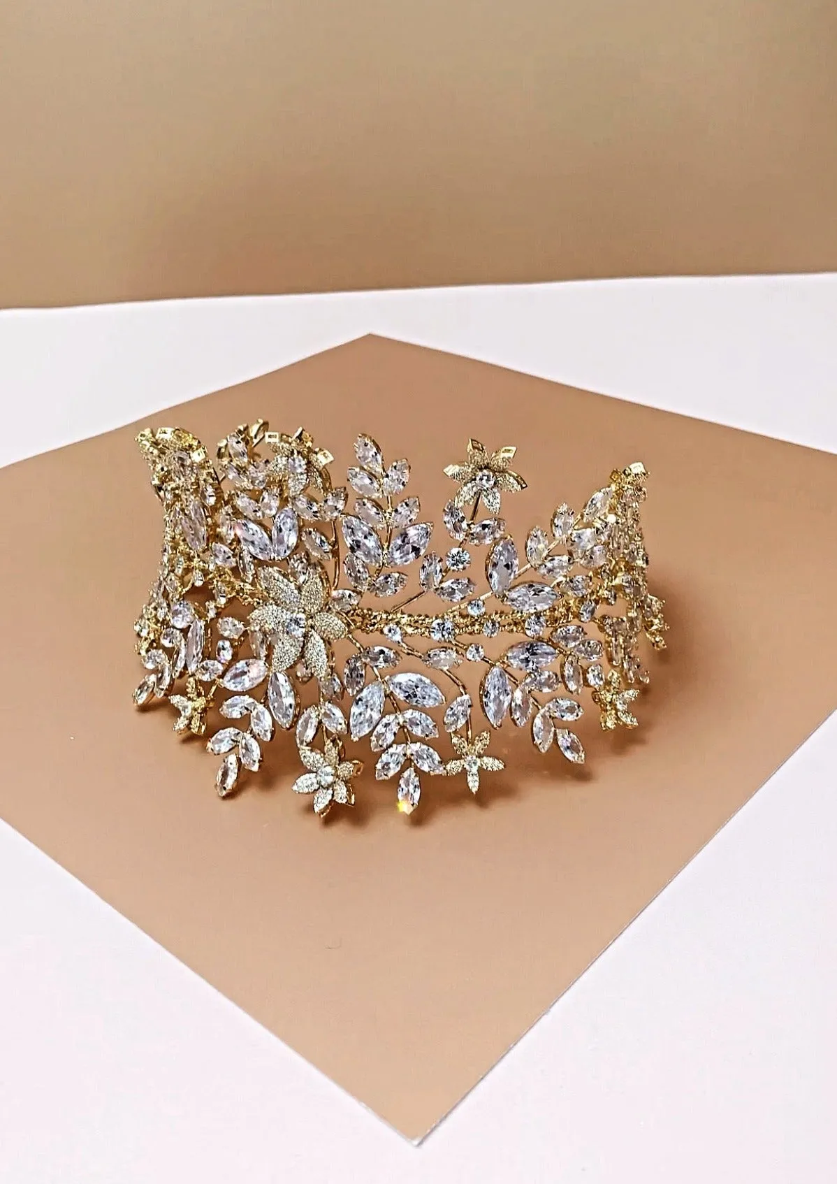 AMORETTE Bridal Headpiece, Luxurious Swarovski Crystals