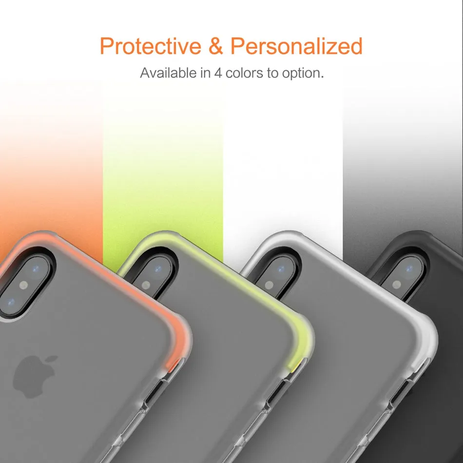 Anti-knock Case Cover for iPhone X - Green,Black,White,Orange