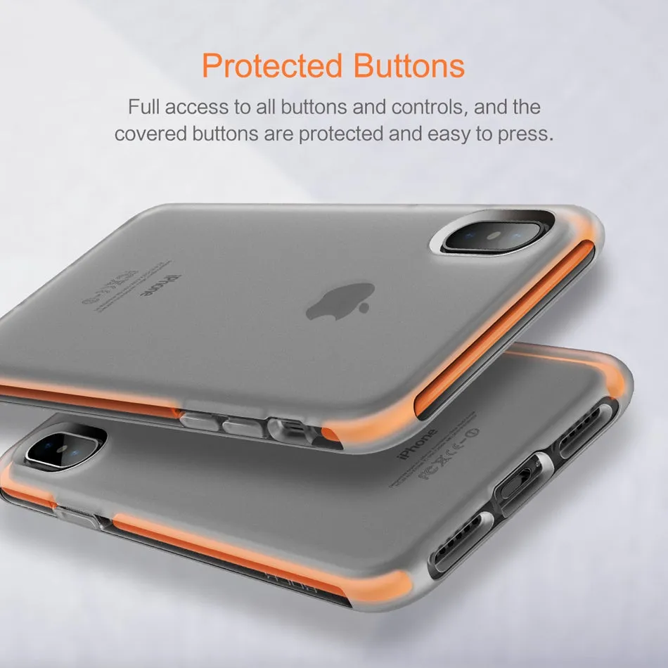 Anti-knock Case Cover for iPhone X - Green,Black,White,Orange