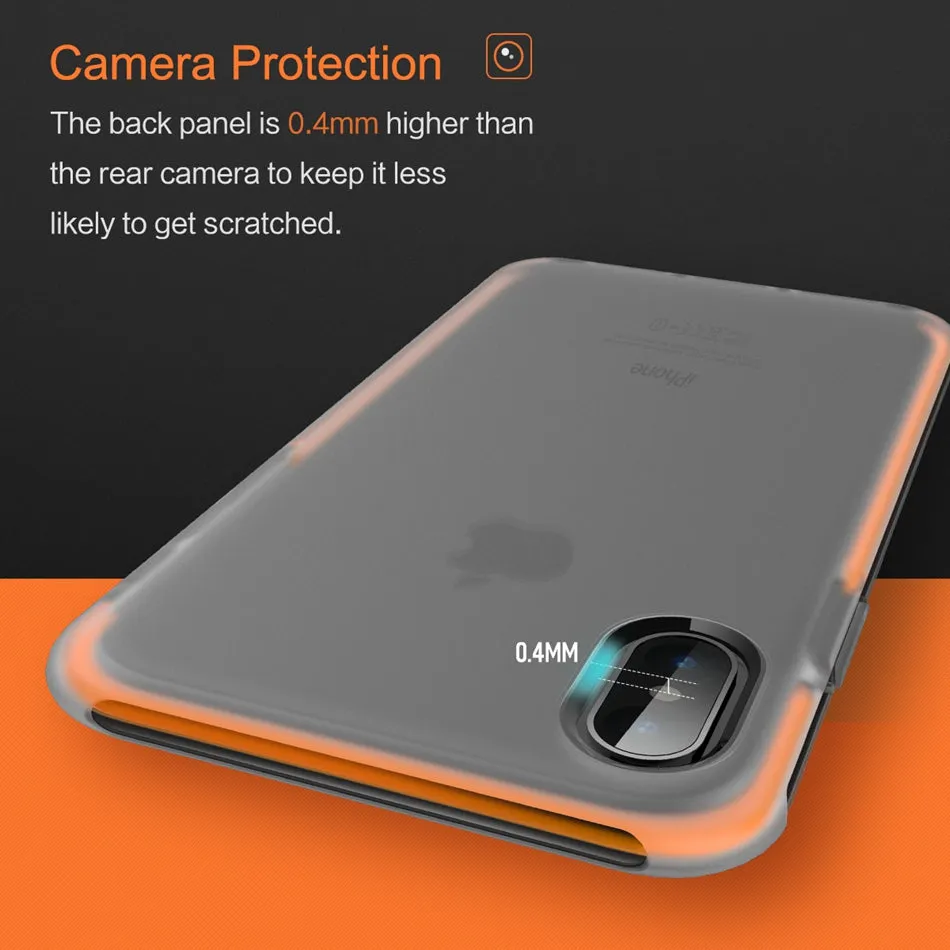 Anti-knock Case Cover for iPhone X - Green,Black,White,Orange