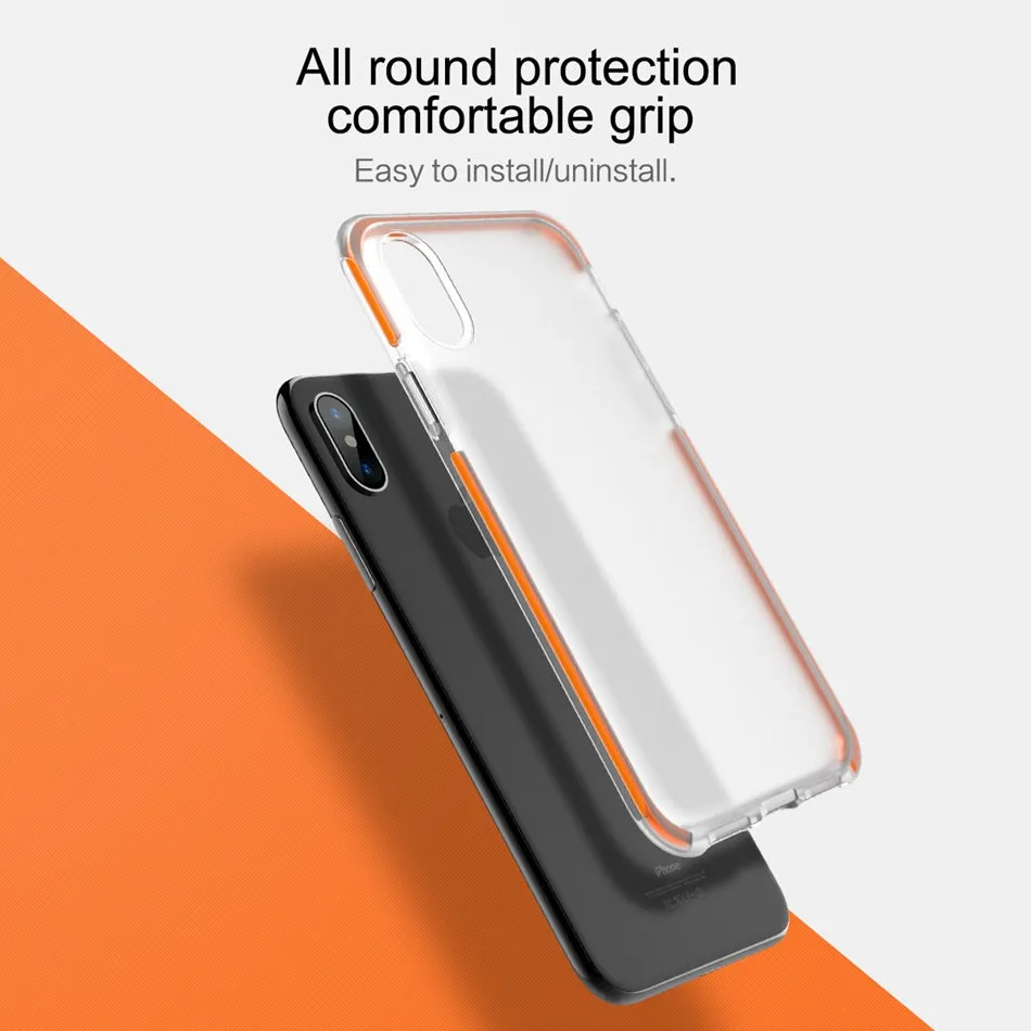 Anti-knock Case Cover for iPhone X - Green,Black,White,Orange