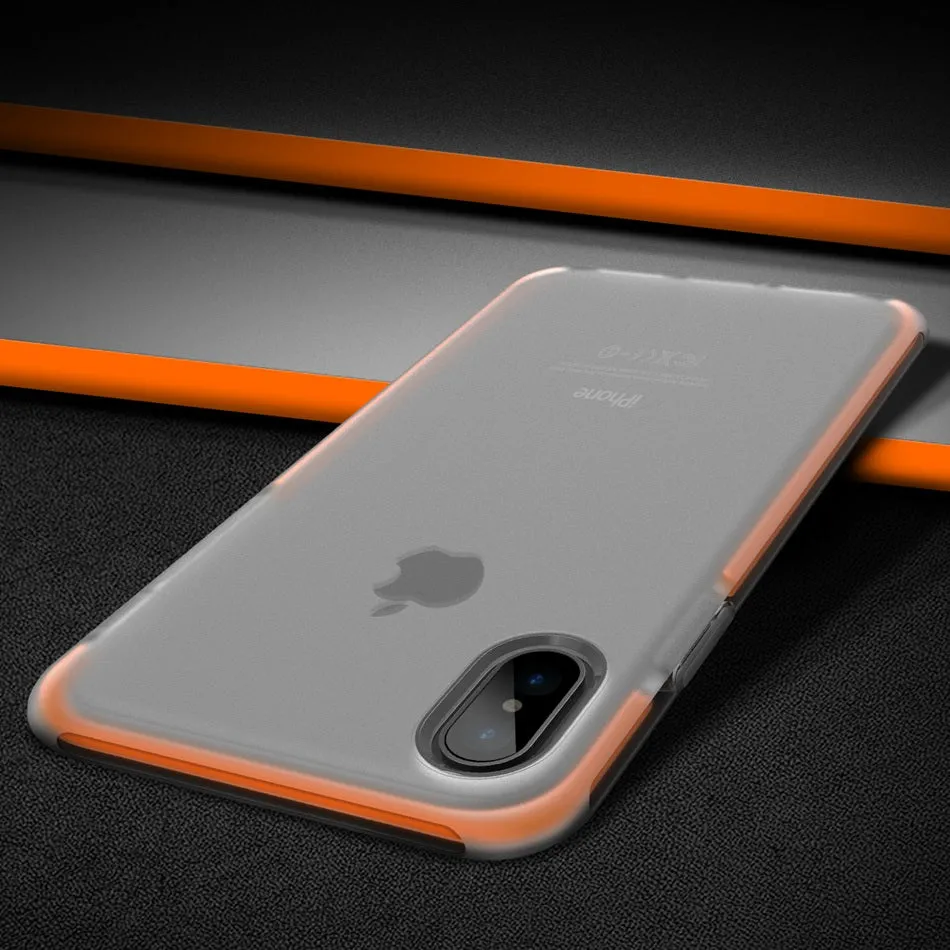 Anti-knock Case Cover for iPhone X - Green,Black,White,Orange