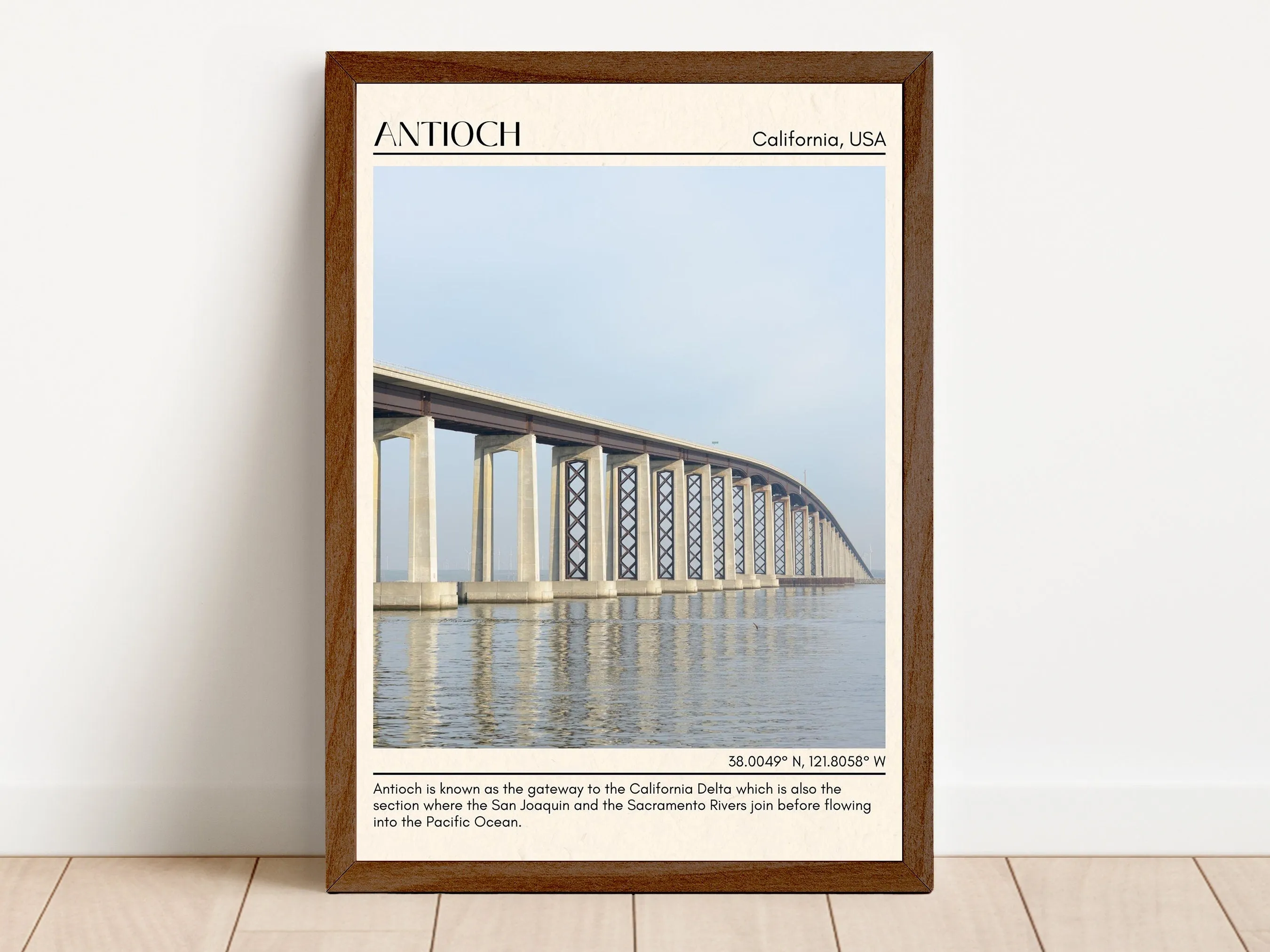 Antioch Minimal Wall Art, California, USA Poster